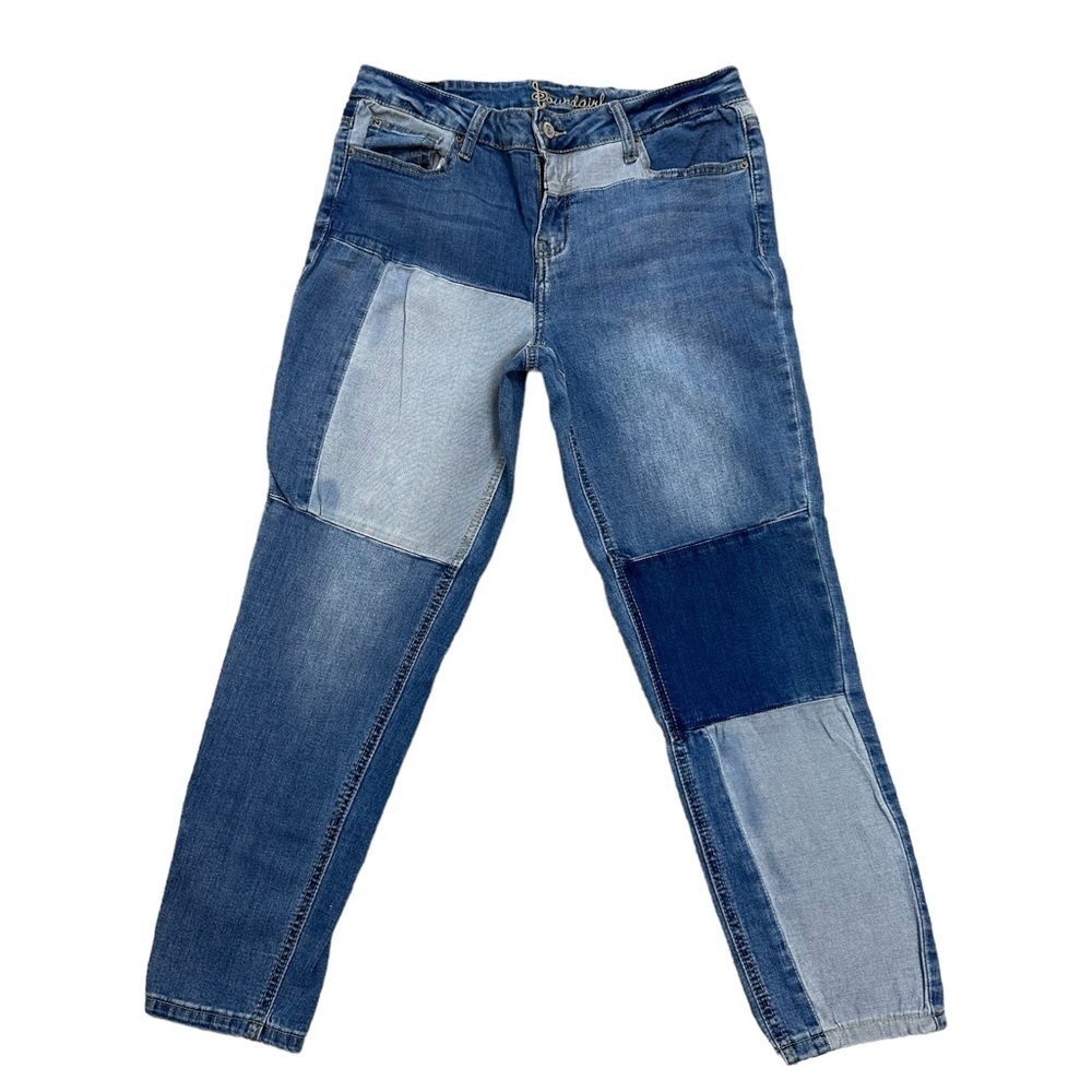 Soundgirl Patchwork Boyfriend Jeans, size 13